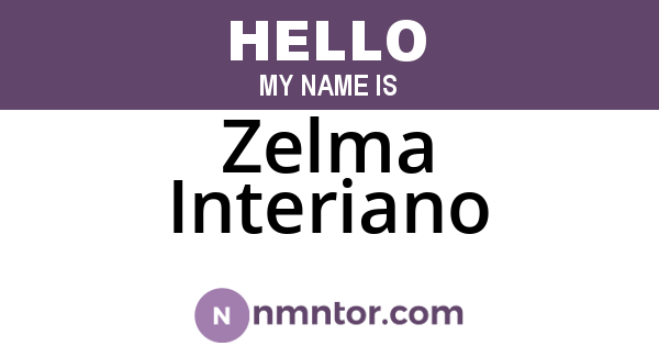 Zelma Interiano