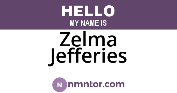 Zelma Jefferies