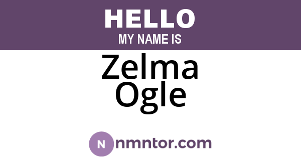 Zelma Ogle