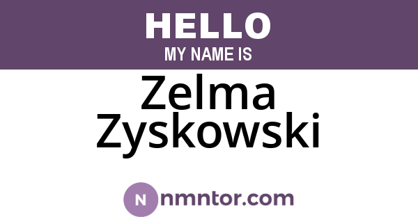 Zelma Zyskowski