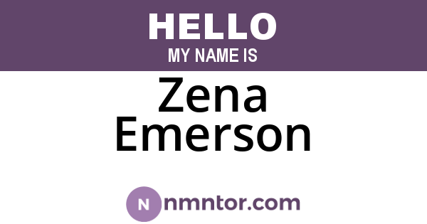 Zena Emerson
