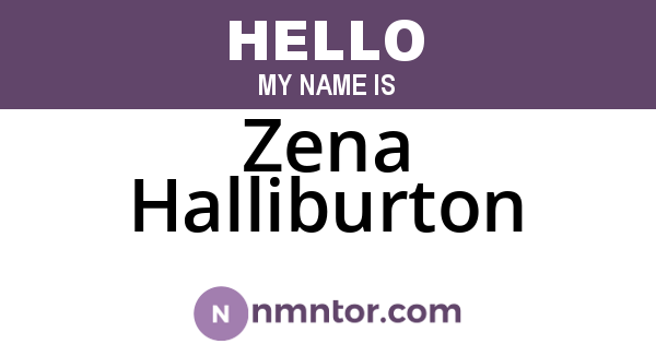 Zena Halliburton