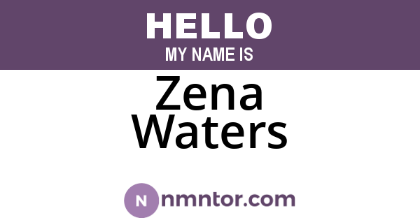Zena Waters