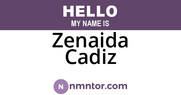 Zenaida Cadiz