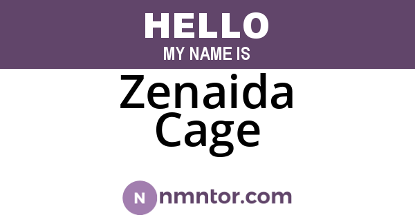 Zenaida Cage