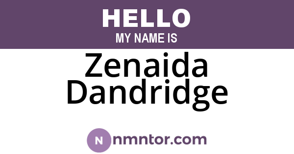 Zenaida Dandridge