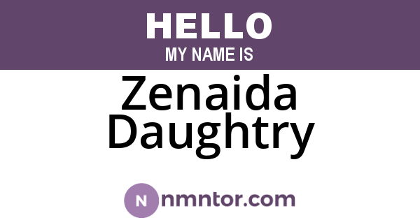Zenaida Daughtry
