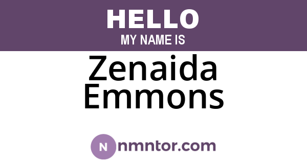 Zenaida Emmons