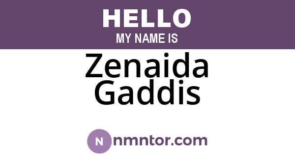 Zenaida Gaddis