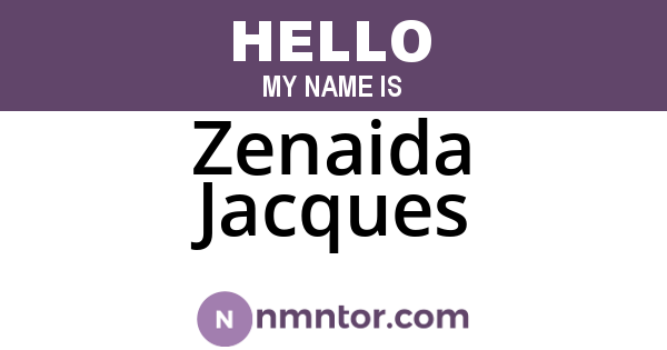 Zenaida Jacques