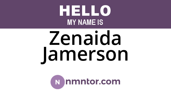 Zenaida Jamerson
