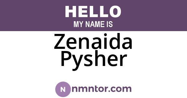 Zenaida Pysher
