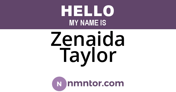 Zenaida Taylor