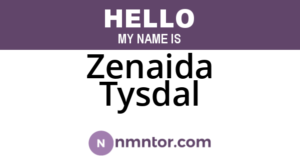 Zenaida Tysdal