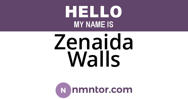 Zenaida Walls