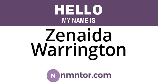 Zenaida Warrington
