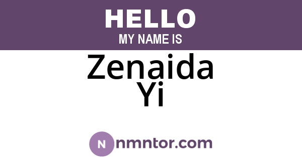Zenaida Yi