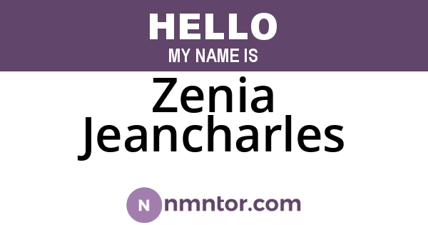 Zenia Jeancharles