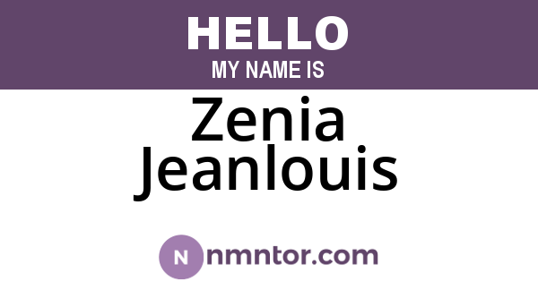 Zenia Jeanlouis