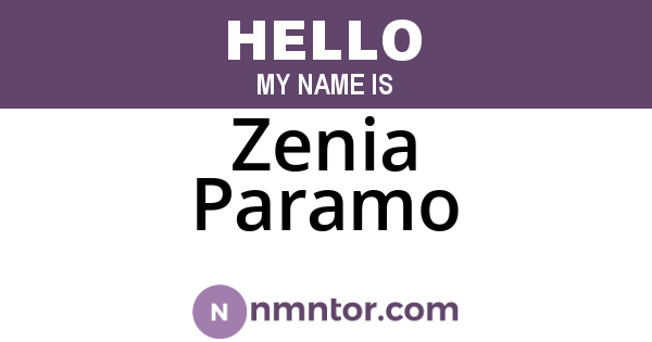 Zenia Paramo