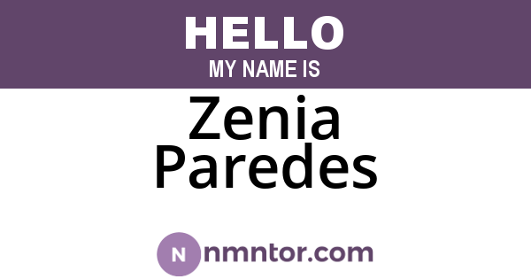 Zenia Paredes