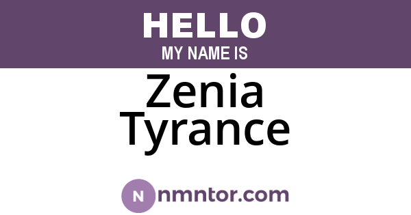 Zenia Tyrance