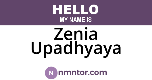 Zenia Upadhyaya
