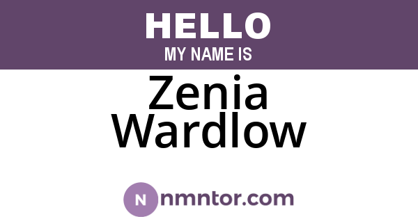 Zenia Wardlow