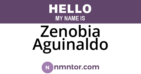 Zenobia Aguinaldo