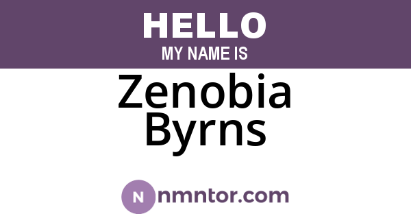 Zenobia Byrns