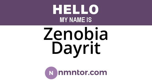 Zenobia Dayrit