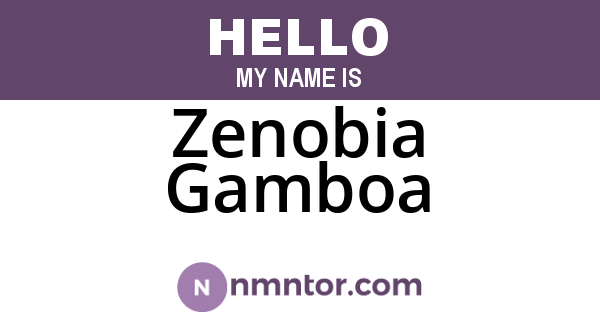 Zenobia Gamboa