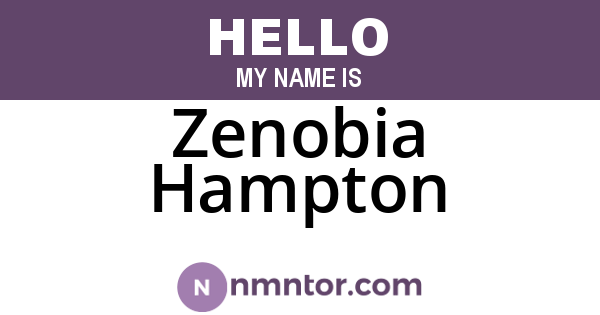 Zenobia Hampton
