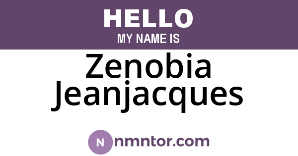 Zenobia Jeanjacques