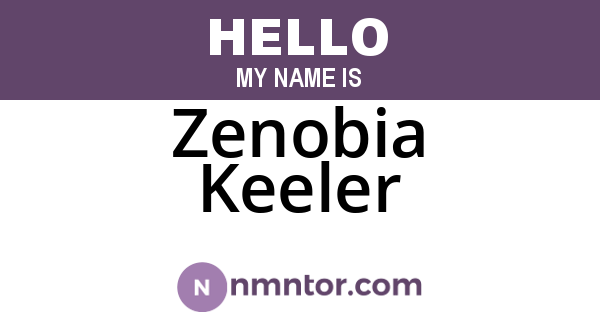 Zenobia Keeler