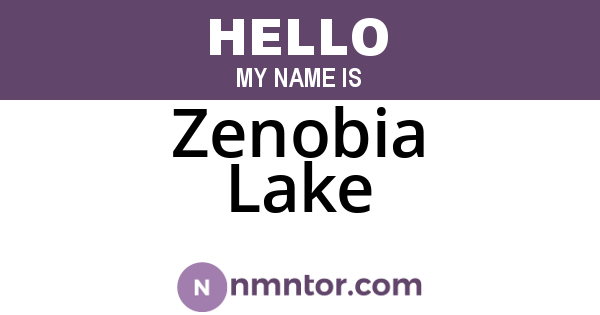 Zenobia Lake