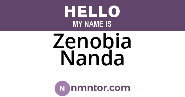 Zenobia Nanda