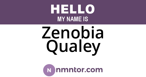 Zenobia Qualey