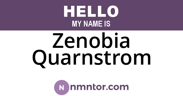 Zenobia Quarnstrom