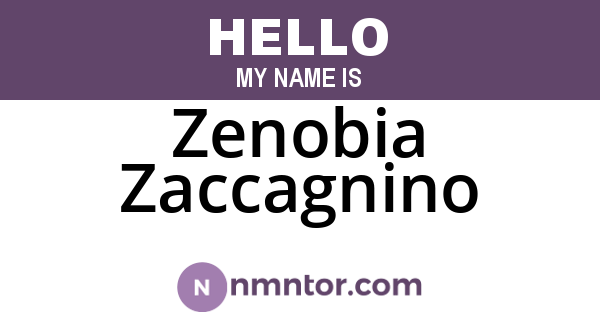 Zenobia Zaccagnino