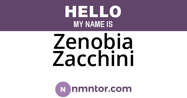 Zenobia Zacchini