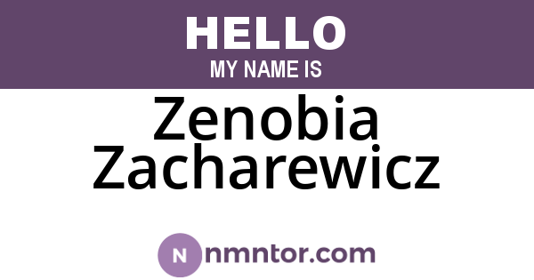 Zenobia Zacharewicz