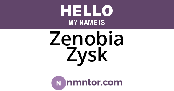 Zenobia Zysk