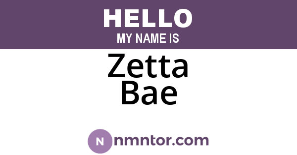 Zetta Bae