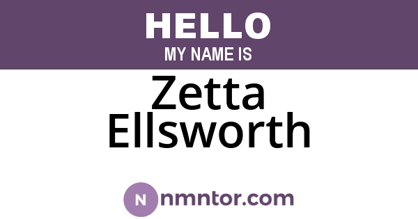 Zetta Ellsworth