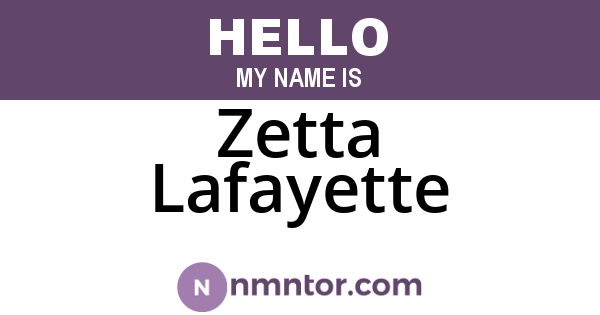 Zetta Lafayette