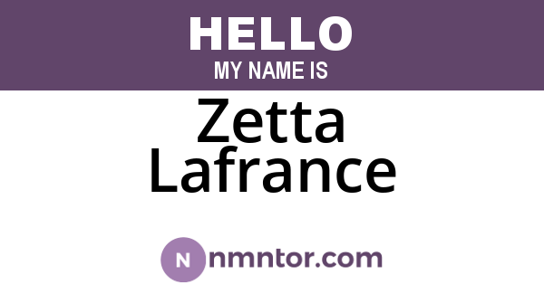 Zetta Lafrance