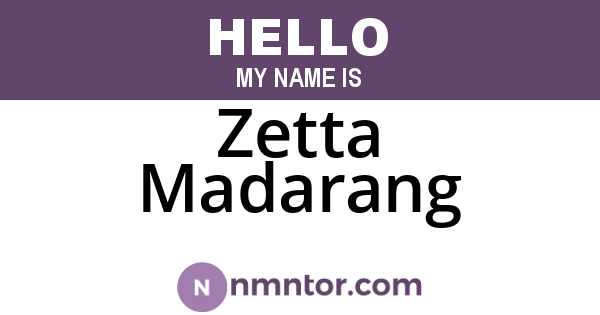 Zetta Madarang