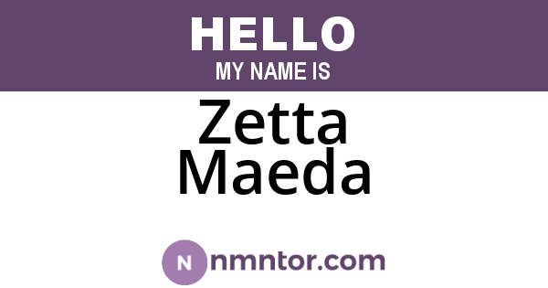 Zetta Maeda