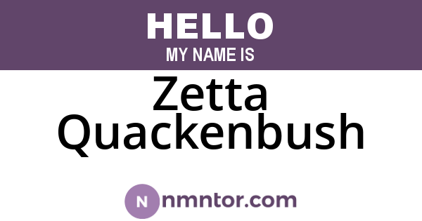 Zetta Quackenbush